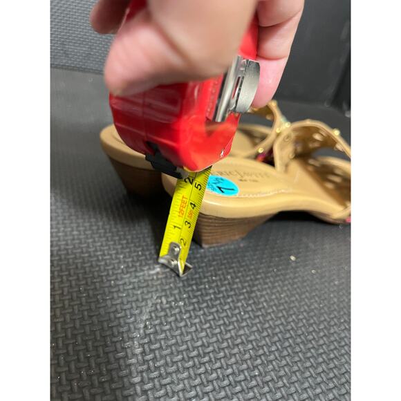 Eric Javits Woven Multicolored Straw & Tan Leather Slip-On Sandals‎ Boho 7.5 N - Picture 9 of 9